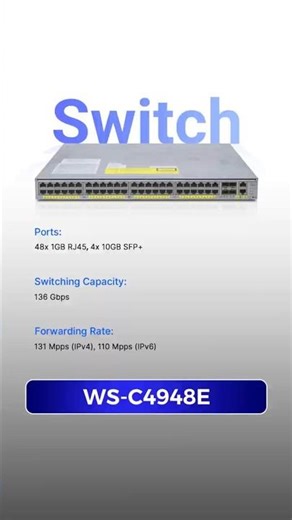 Cisco WS-C4948E Review | 48x1G + 10G Uplinks Switch #cisco #switch #networking #10g #sfp #fyp