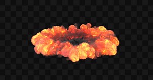 Fire Shockwave Explode on Alpha Transparent