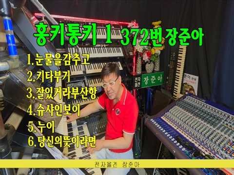 373번 홍키통키2 장준아전자올겐 팔도강산/회전의자/아리랑목동/빨강구두아가씨/사랑의밧줄 메들리 라이브연주곡