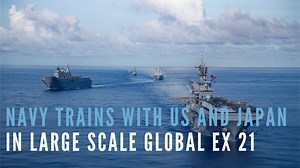 HMAS Canberra III and HMAS Ballarat II joined U.S. Navy's #USSAmerica, #USSGermantown and #USSNewOrleans and 防衛省 海上自衛隊 (Japan Maritime Self-Defense Force)'s #JSMakinami for the opening phase of the US-led #LargeScaleGlobalExercise2021 in the Western Pacific. Amphibious forces including U.S. Marine Corps are embarked in Canberra, and Royal Australian Air Force's P-8A Poseidon maritime surveillance aircraft will be involved at various stages. This Exercise provides the opportunity for #AusNavy to 