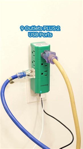 Tech Impressions 2-Pack Swivel Power Strips for Up to 11 Devices | HSN