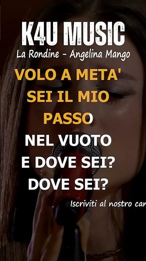 La rondine - Angelina Mango (karaoke/strumentale) #k4umusic #sanremo2024