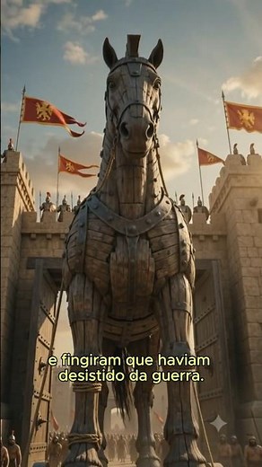🐴🏛️ O CAVALO DE TROIA! #cavalo #historia #curiosidades