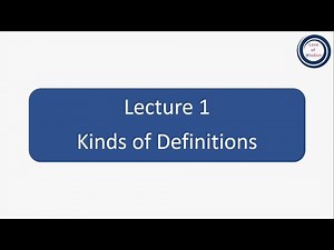 L1 Kinds of Definitions |