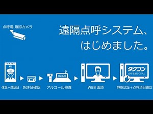 【遠隔点呼システム】タクシー総合管理システム タクコン 新プロダクト情報