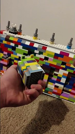 Realistic Lego 6 cylinder engine