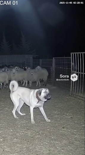 Kangal Dog Protects Sheep from Wolves | Fearless Guardian in Action
