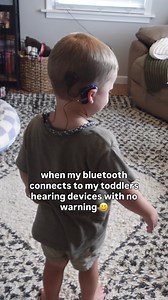 pretty sure he was just vibing and eating a booger 😆🫣😂 #cochlearimplant #cochlearimplantkids #Cochlear #deaf #raisingdeafkids #funnykids | Felicia Aquilo