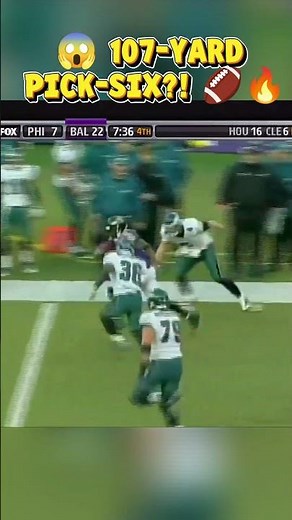 😱 Ed Reed's 107-Yard PICK-SIX That BROKE the NFL Record! 🏆🔥 #NFL #Shorts #football #nfl