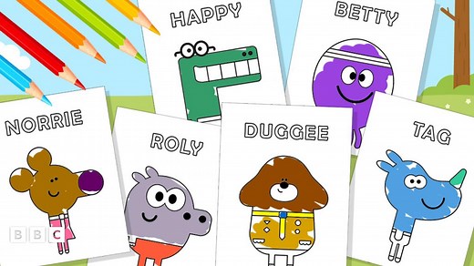 Hey Duggee Colouring Sheets