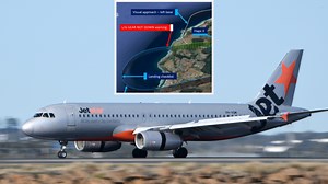 Flight path of VH-VQK during incident flight