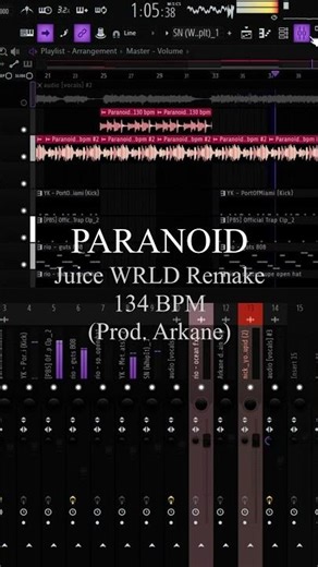 Juice WRLD - "Paranoid" (Instrumental Remake) (Prod. Arkane) #flstudio #juicewrld
