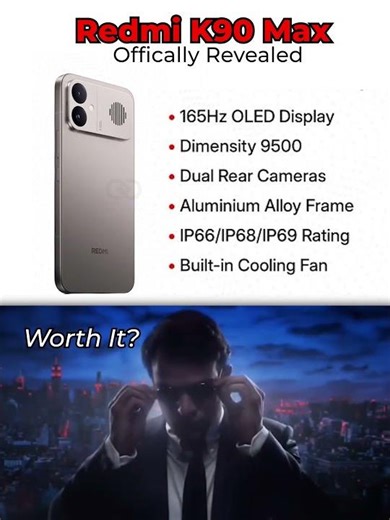 Redmi K90 Max 🤯 Built-in Cooling Fan?!