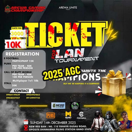 Arewa Gamers Live Tournament: Get Ready for Action!