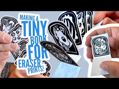 Making a TINY Book for Pink Eraser Art!