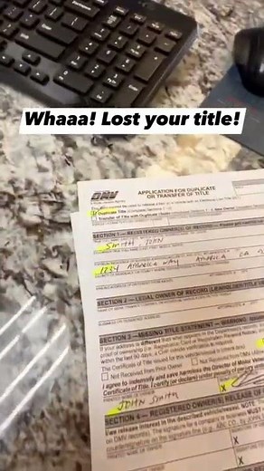 DMV issue #002- How to replace your lost CA Car Title!