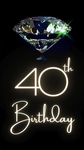 Gold Black 40th Birthday Invitation | Elegant Animated Canva Video Invite