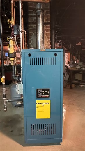 Doughty & Sons, Inc. on Instagram: "We replaced an old Burnham gas boiler that was working as a gravity system with new Burnham X2 series cast iron gas fired boiler. We also installed a Spirotherm air eliminator and dirt separator combi unit, new Watts fill and backflow preventer, Zilmet floor mount expansion tank, Grundfos circulator, Webstone isolation flanges and Viega ProPress fittings. We set the Grundfos circulator to 1 to closely mimic the operation of the old gravity system. @usboiler @s