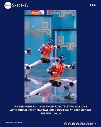 “Cyber Kung Fu” Stuns Millions at 2026 Spring Festival Gala China’s most-watched television event, the 2026 CCTV Spring Festival Gala, has gone viral globally after a fleet of humanoid robots executed a high-octane martial arts performance alongside human masters. The routine, titled "WuBOT," showcased over a dozen robots from Unitree Robotics (models G1 and H2) performing technically advanced "Drunken Fist" maneuvers, backflips, and parkour-style vaults over tables at heights exceeding 3 meters