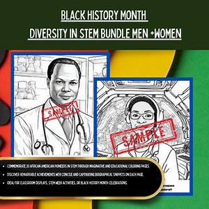 MLK   Black History Month STEM Activities | Diversity in STEM Poster Color Pages