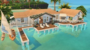搬运：在苏拉尼坠入爱河LOVESTRUCK IN SULANI🌴｜ Sims 4 Build ｜ NoCC