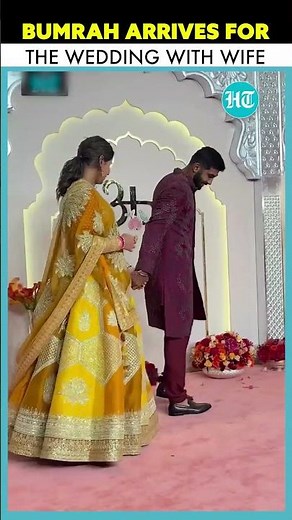 Jasprit Bumrah Attends The Ambani Wedding With Wife Sanjana Ganesan | Watch