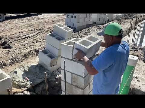 How to make a cement block column correctly