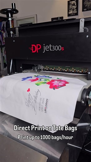 High-Speed Tote Bag Printing with DPJet 300s