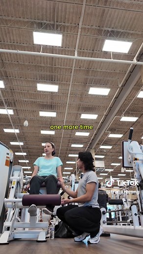 Teaching My Mom How to Use the Leg Extension Machine