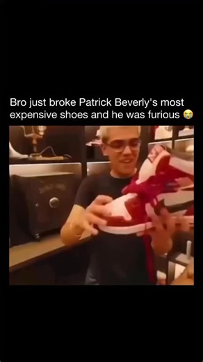 Being Guys on Instagram: "The streamer N3on recently broke Patrick Beverley’s most expensive shoes, which caused Beverley to become furious. The shoes were reportedly an unreleased Nike LeBron James sneaker worth $30,000. In a clip that went viral, N3on was seen handling the shoe, and the top of the shoe detached, revealing the interior springs, essentially damaging the shoe. Patrick Beverley appeared on camera to assess the damage and was visibly upset, especially as the shoe top came off again
