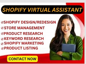 Shopify Virtual Assistant, Shopify Customer Support, Store Management VA