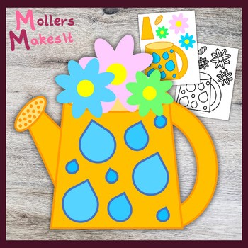Flower Watering Can Craft Template