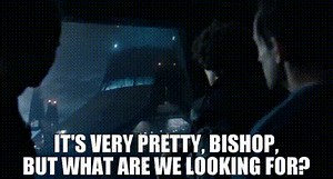 It's very pretty, Bishop, but what are we looking for?