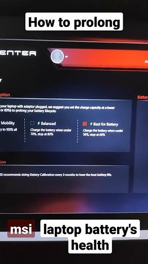 How to Prolong msi laptop battery health