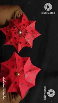 DIY @mini umbrella making #paper umbrella making #easy handmade craft making #cute mini umbrella **#