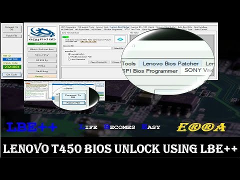 Lenovo T450 BIOS Unlock using LBE++ and Asus P8H61-M Pro Bios Extraction From EXE file