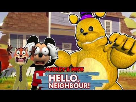 FAST FREDBEAR But MULTIPLAYER In Hello Neighbor🔥| MICKEY and NICK PLAYS 🦊