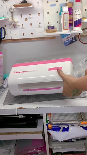 Limited Edition Pink Dominator Machine from @CraftersWorldEnterprises #crafters #printing #printingbusiness #fyp #mompreneurlife #dominatorbycraftersworldenterprises #dominatorbycwe #dominatormachine #cuttingmachinecrafts #cuttingmachine