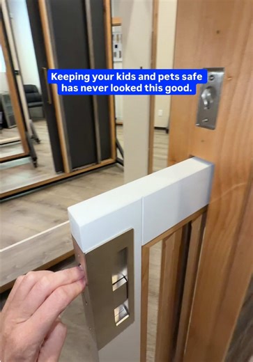 Pet gates don’t have to look like pet gates. Our pocket door pet gate is designed to disappear when you don’t need it — and work hard when you do. Clean lines, smooth operation, and a frame built with the same strength and precision as our full-size pocket doors. ✨Stylish enough for the home. ✨Strong enough for everyday use. ✨Functional without compromising the space. Because good design should work for everyone in the house — pets included. 🐾 #petgate #petandchildsafety #customhomefeatures