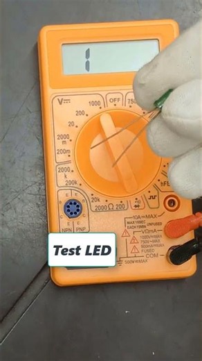 How to check LED bulb with a digital multimeter || LED DIY project #shorts #electronics #ledlights