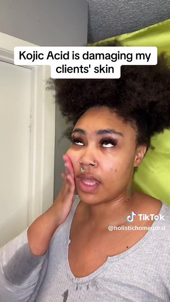 Kojic acid is ruining you guy's skin. As a black esthetician, im seeing this too often now! Pls educate yourself on something before using!! #fyp #foryou #kojicacidsoap #skincare