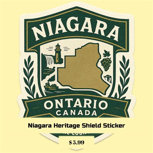This shield is more than just a sticker; it's a vibe! 🚀✨ Unleash your inner Niagara native with our Heritage Shield Sticker! Perfect for your laptop, water bottle, or any special space, this vibrant design not only brightens your day 🌈 but also keeps your spirit bold and proud! With premium materials, it’s weather-resistant and perfect to show off wherever you go. Bring a piece of your heritage into your everyday life and spark conversations 🌍💬. Rocking this shield is not just an addition to