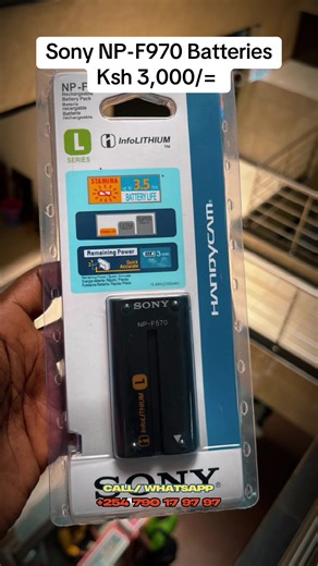 Sony NP-F970 Batteries – Power Up Your Gear! Sony NP-F970 Battery -ksh3,000/= Works With / Compatible Gear Sony camcorders (e.g., FDR-AX1, HDR-FX1, HVR-Z1U, HXR-NX5R) and many older Sony Handycam models LED video lights, field monitors & video accessories that use NP-F batteries Third-party battery plates & power solutions for cinema rigs and creative setups (NP-F series gear) Durable | Long-lasting runtime | USB-C charging options on high-capacity units Available now in Kenya — DM to order 0790