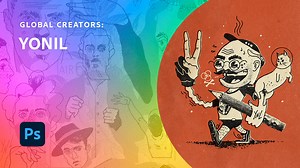 Learn some handy Adobe Photoshop tips from artist, illustrator, and graphic designer YONIL, who's inspired by his surroundings to create eye-catching imagery for t-shirts, concert posters, and more: https://adobe.ly/3o8RK1s | Adobe Creative Cloud
