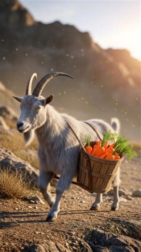 A Goat Carrying Carrots in the Mountains 🐐🥕 | Stunning Realistic Animation