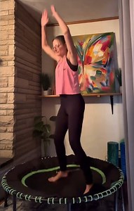 2.4K views · 18 reactions | Stressed Out? Rebounding’s rhythmic movement helps reduce stress and improve mental clarity. Even just a few minutes a day can help boost your mood and refresh your mind! #workout #homegym #trampolineworkout #rebounding #exerciseinspiration | Leaps and Rebounds | Facebook