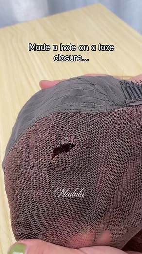 Easy to fix a hole on a lace wig🙌 The real life in #nadulahairfactory 💰Code “LACE” for 45% Off Wbsite>>https://st.nadula.com/eksc5 All Under $100>>>https://st.nadula.com/eksc6 Kinky Curly Baby Hair Edges>>>https://st.nadula.com/eksc6 | Nadula Hair