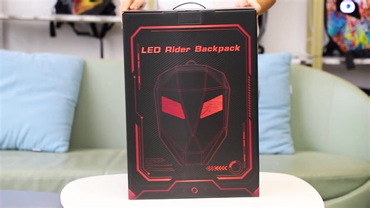 Hot Selling Smart Led Bag Amusing Waterproof Personality DIY Knight Mobile Led Display Led Eye Motorcycle Backpack