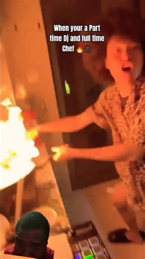 DJ Cheffy Chef cooks up a hot mix and Plate 😂 #meal #chef #cookingrecipes #viral #cookingvideos #fyp