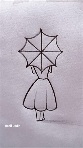 how to draw a girl (back side drawing) #art